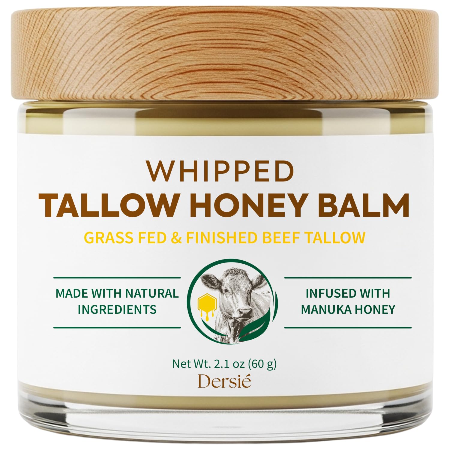 dersie bálsamo tallow miel: ingredientes naturales para piel suave y nutrida.