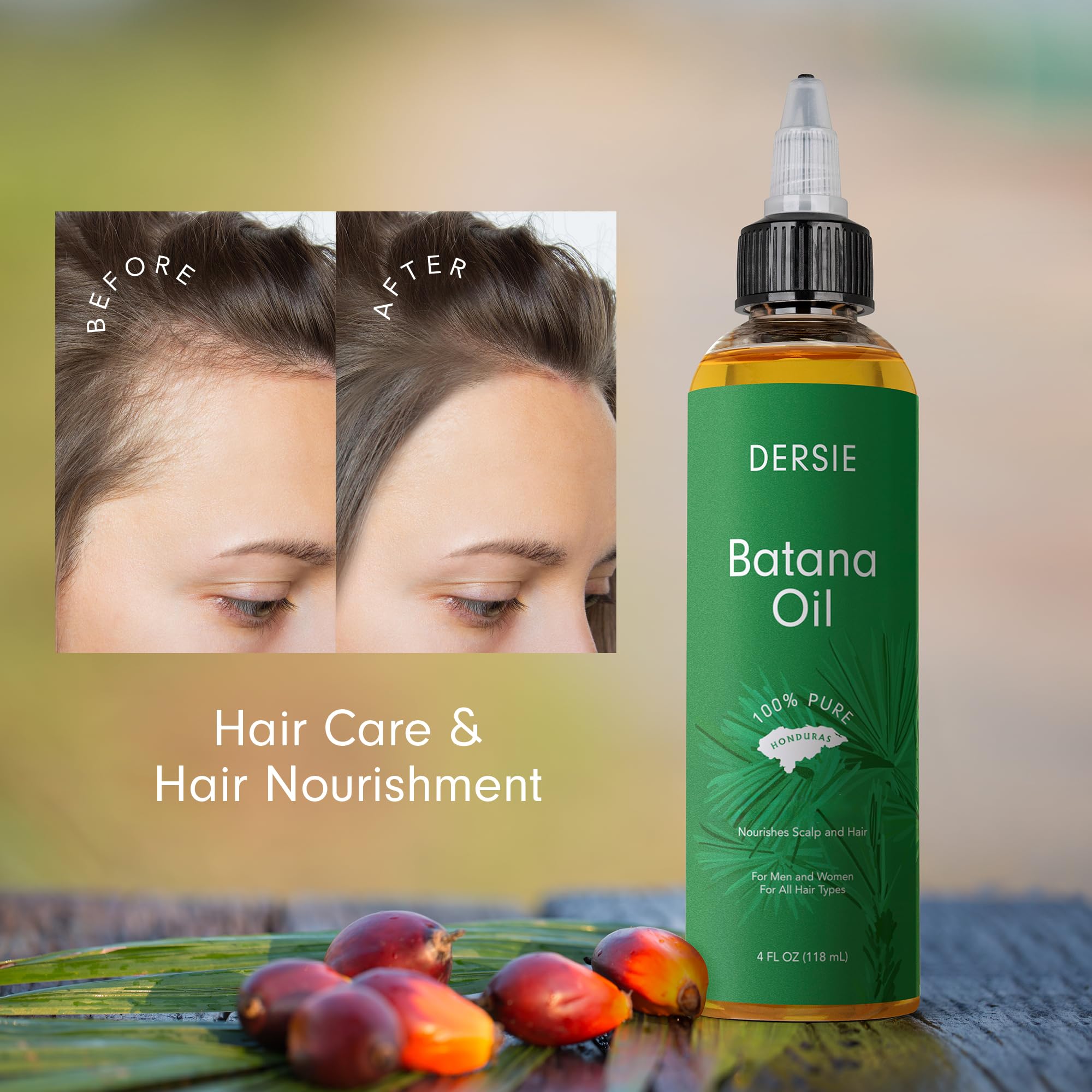 Dersie Batana Oil de Honduras, origen natural para cabello saludable.