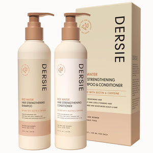 Dersie champú agua de arroz en bote cabello más fuerte y brillante