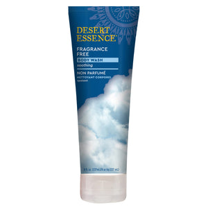 Desert Essence gel de ducha sin fragancia para piel sensible, limpieza suave