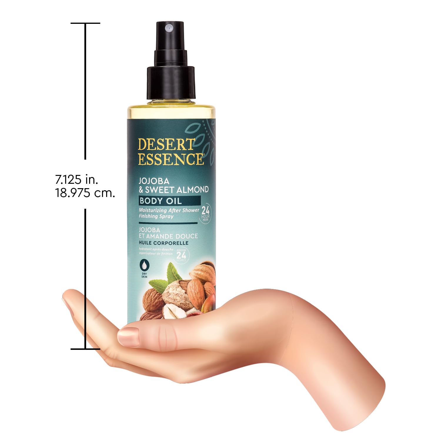 Desert Essence hidratación de 24 horas para piel suave y cómoda.
