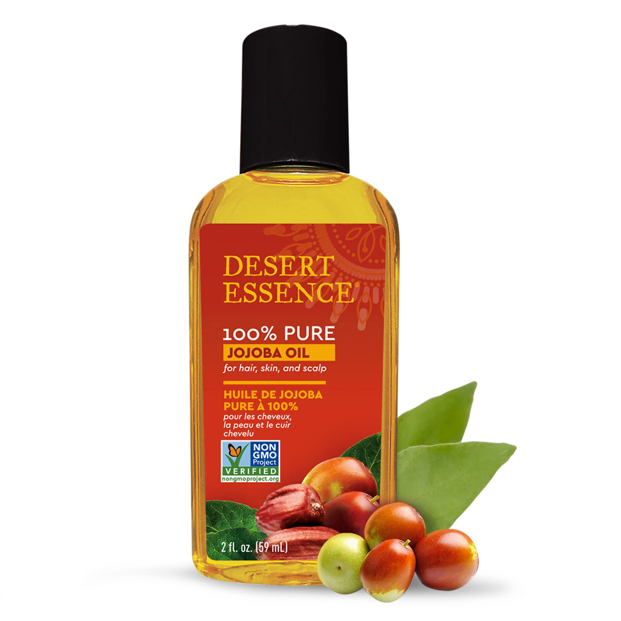 Desert Essence Aceite de Jojoba: aplicación en mano para piel y cabello nutridos.