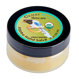 Desert Oasis Skincare Balsamo manos sin fragancia, frasco para hidratacion suave.