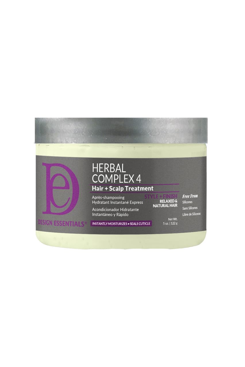 Design Essentials Herbal Complex 4 para cabello suave y cuero cabelludo cómodo