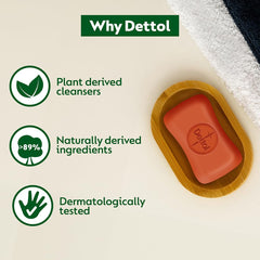 Formato en barra de Dettol, uso diario sencillo y cómodo.