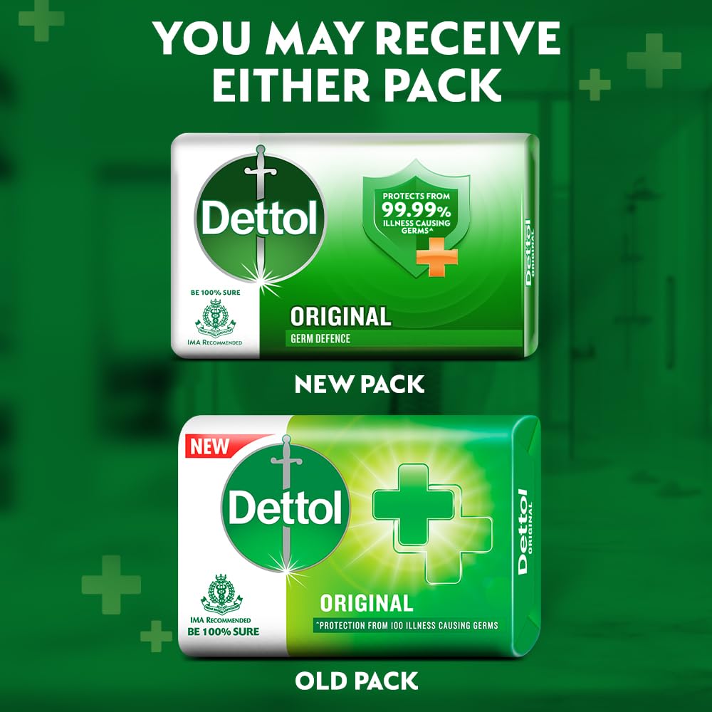 Dettol Jabon Original aroma fresco, deja sensación limpia tras el lavado.