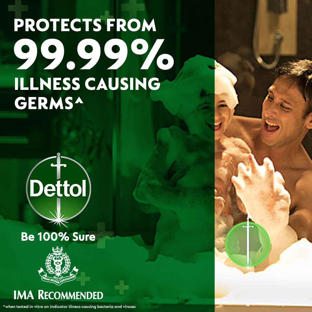 Dettol Jabon Original barra ducha espuma, textura cremosa para la limpieza diaria.