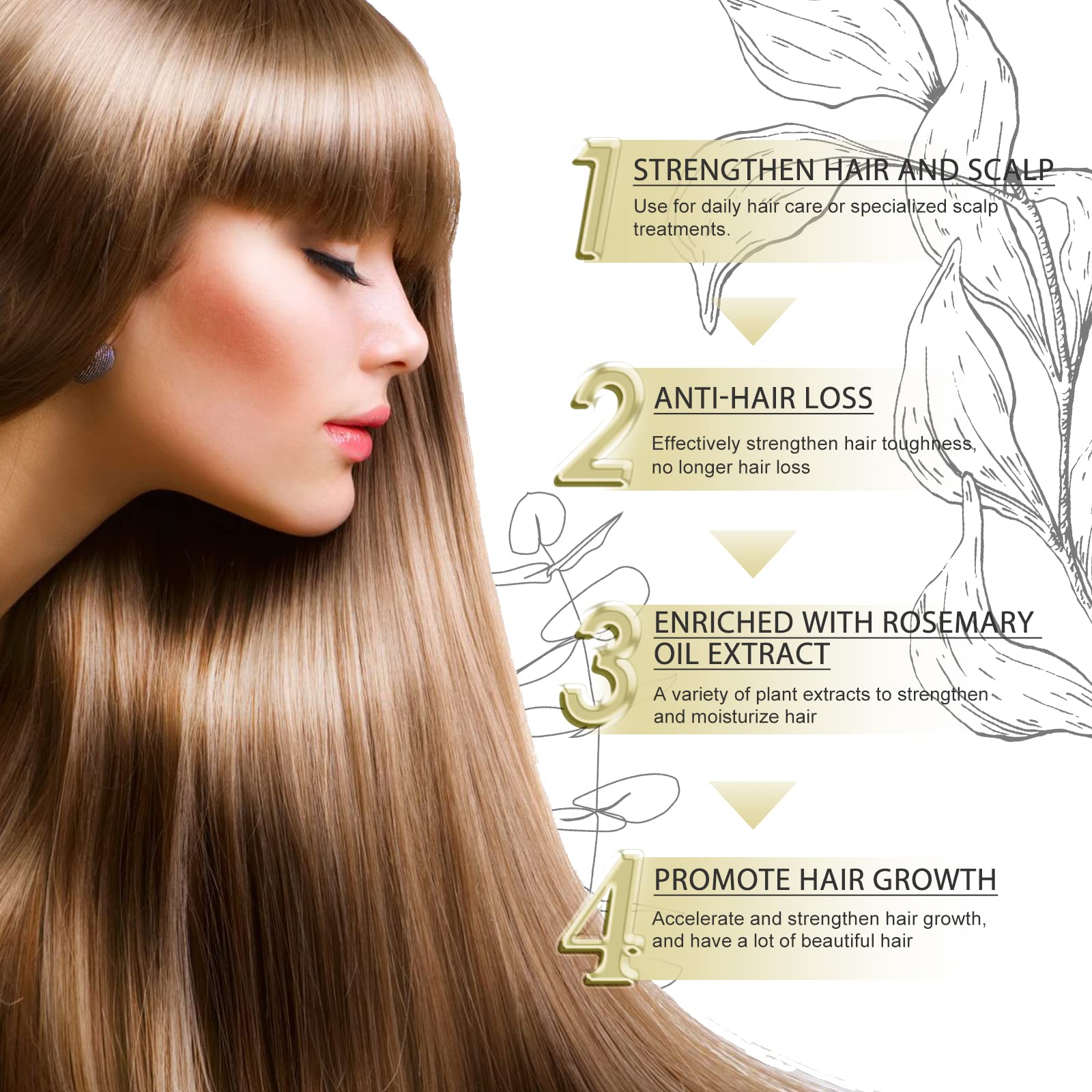 Mezcla de aceites naturales de Carvenchi nutre y revitaliza el cabello