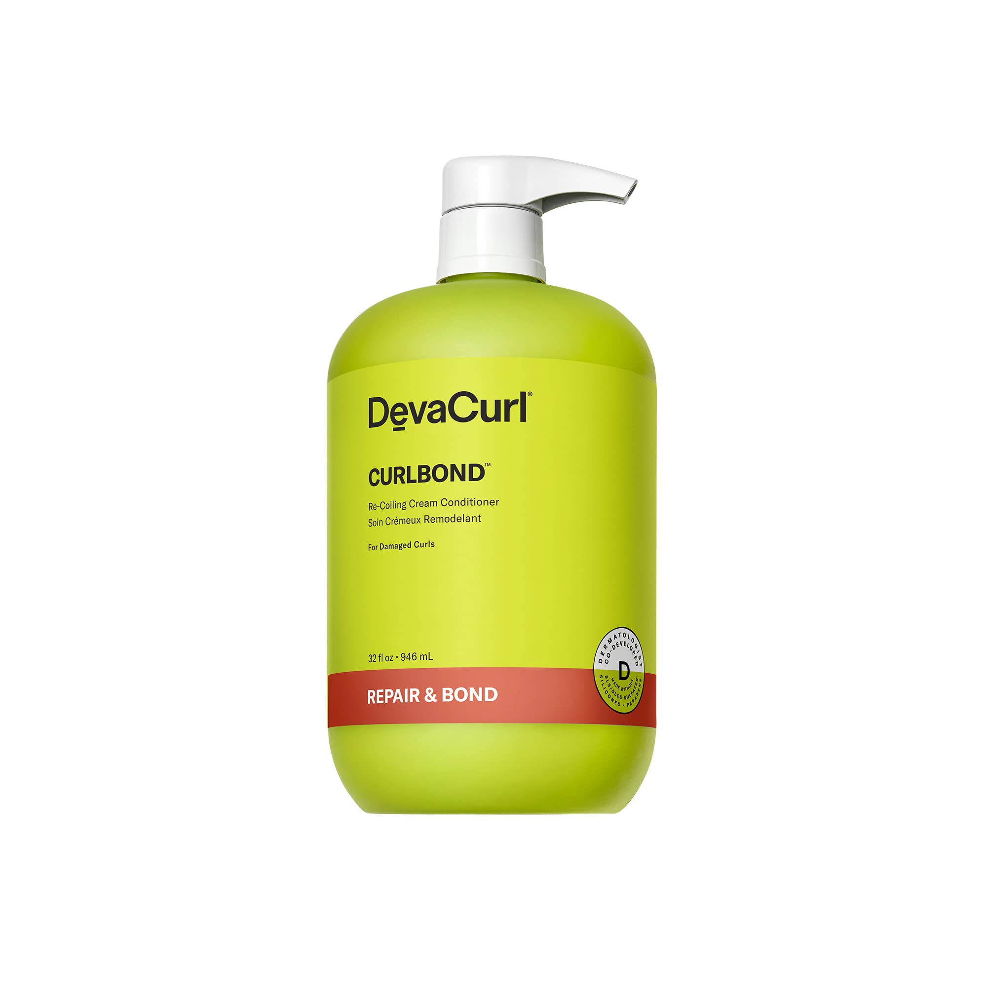 Acondicionador DevaCurl CurlBond Re-Enlazado, envase Escapada Acogedora, fortalece rizos y facilita peinado