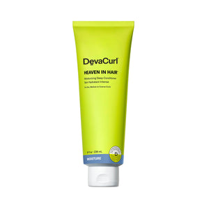 DevaCurl Heaven in Hair, bote frontal, facilita desenredar y nutre rizos.