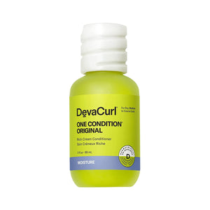 DevaCurl One Condition Original crema hidratante en botella, ideal para hidratar y desenredar.