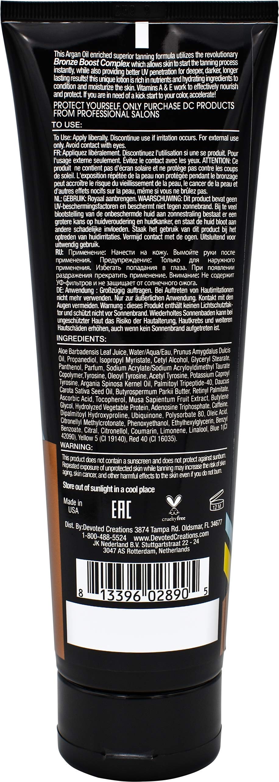 DC Accelerator fragancia coco-cremosa, aroma suave durante la aplicación