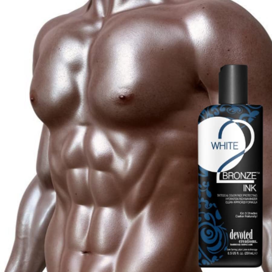 Devoted Creations Fragancia ciprés azul, experiencia de bronceado agradable.