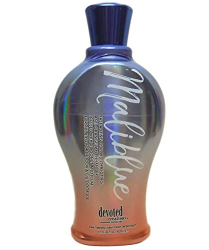 Devoted Creations Maliblue, botella del potenciador de bronceado, favorece un bronceado rápido y uniforme.