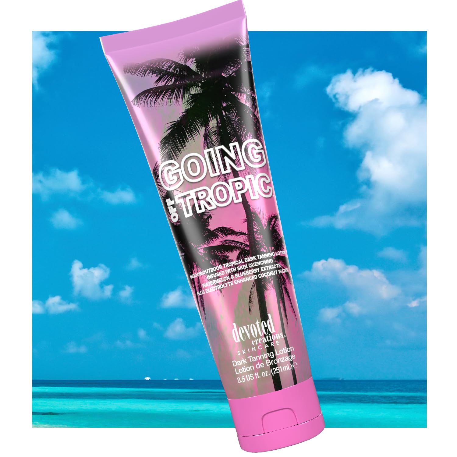 Fragancia Amanecer Brillante, Going Off Tropic perfuma la piel.