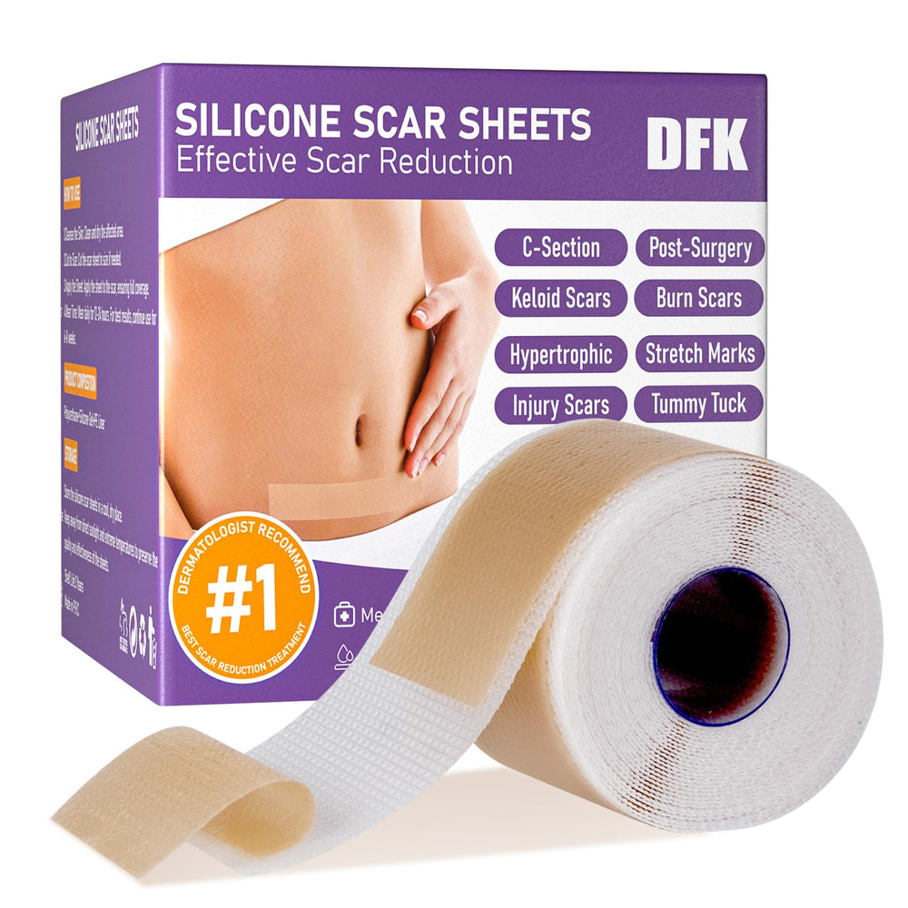 DfK hojas silicona cicatriz quirúrgica: suavizan la piel y promueven hidratación constante.