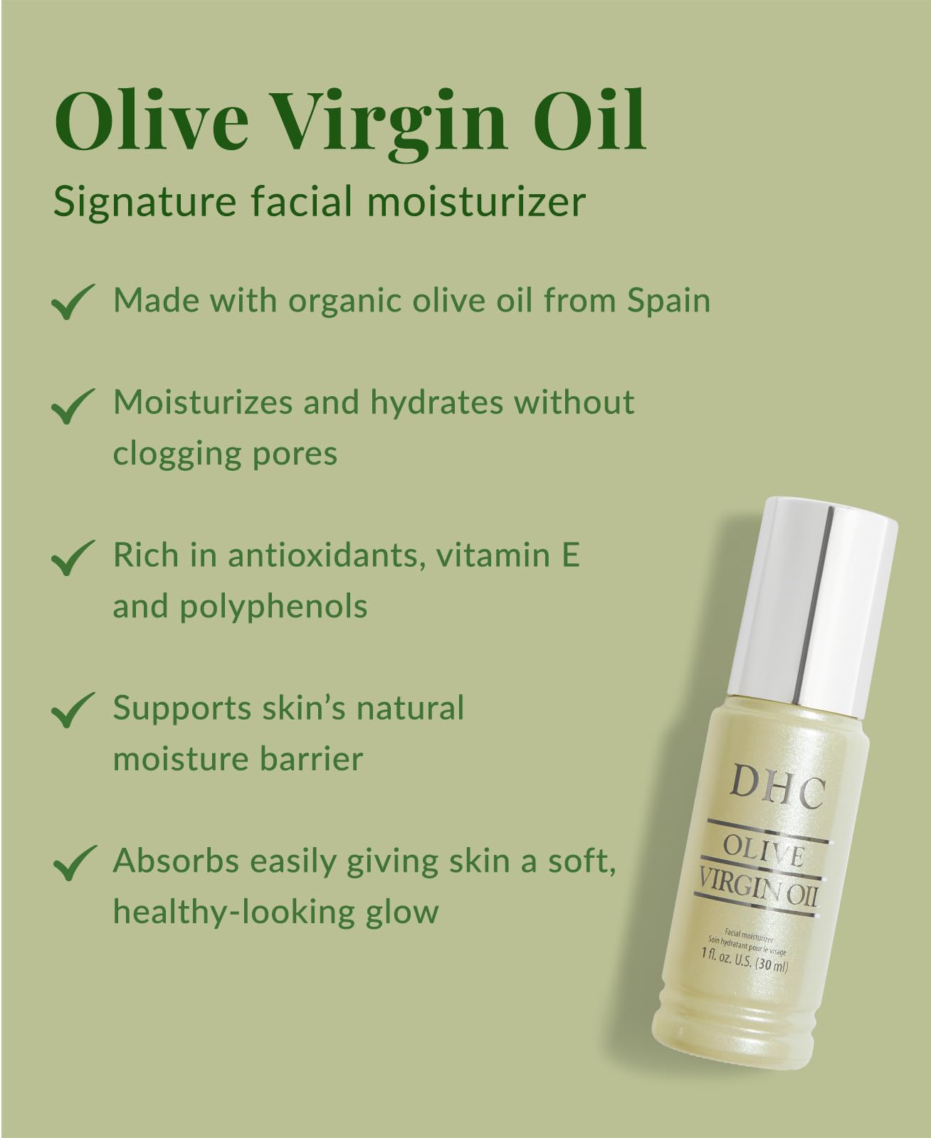 DHC Mini Aceite Virgen de Oliva, ideal para viajes.
