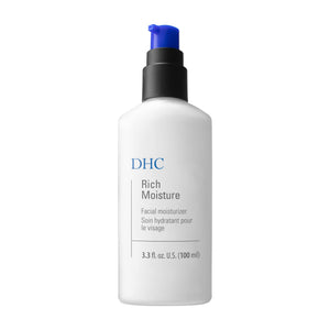 DHC Rich Moisture en bote muestra textura ligera para hidratación duradera