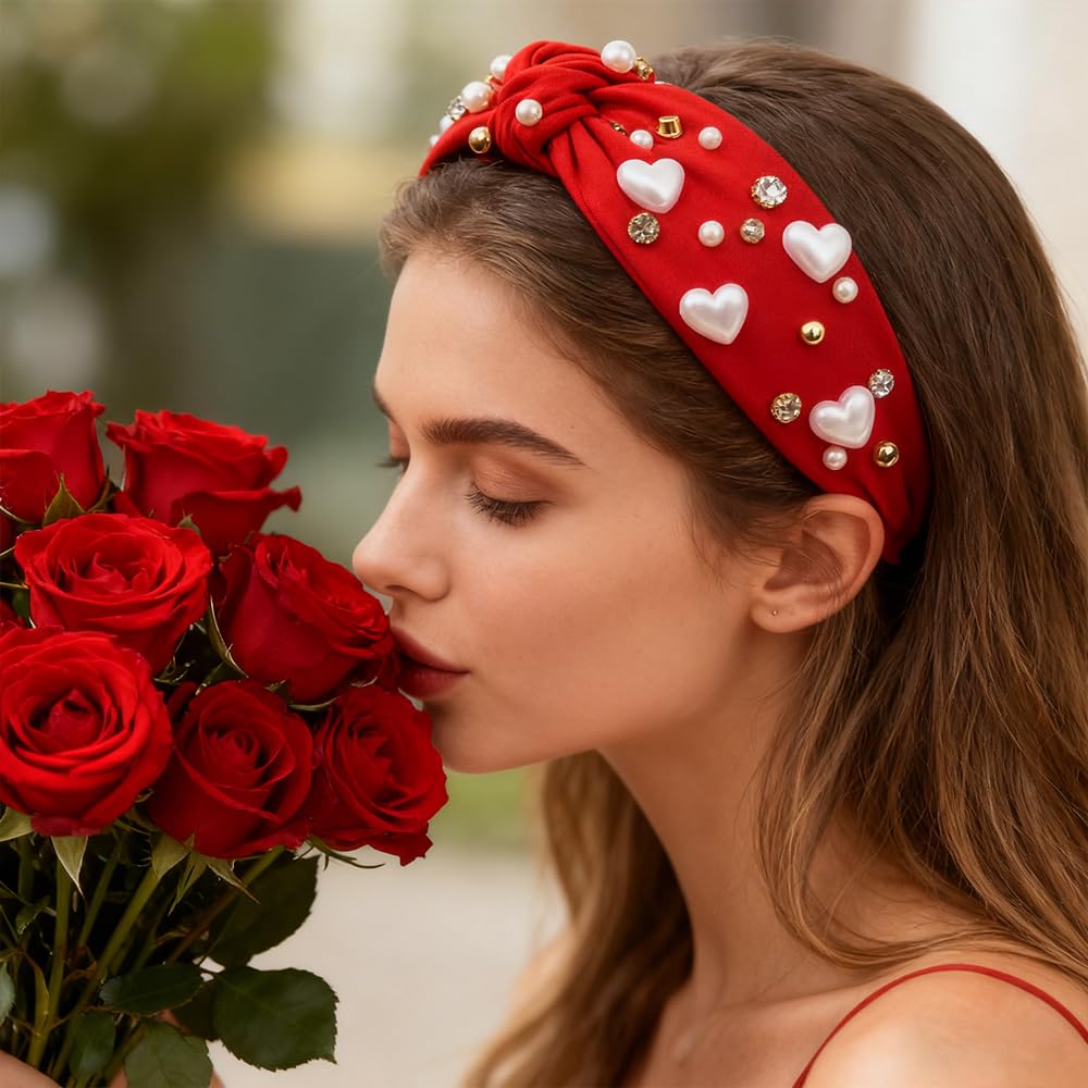 Diadema para San Valentín, regalo romántico con brillo.