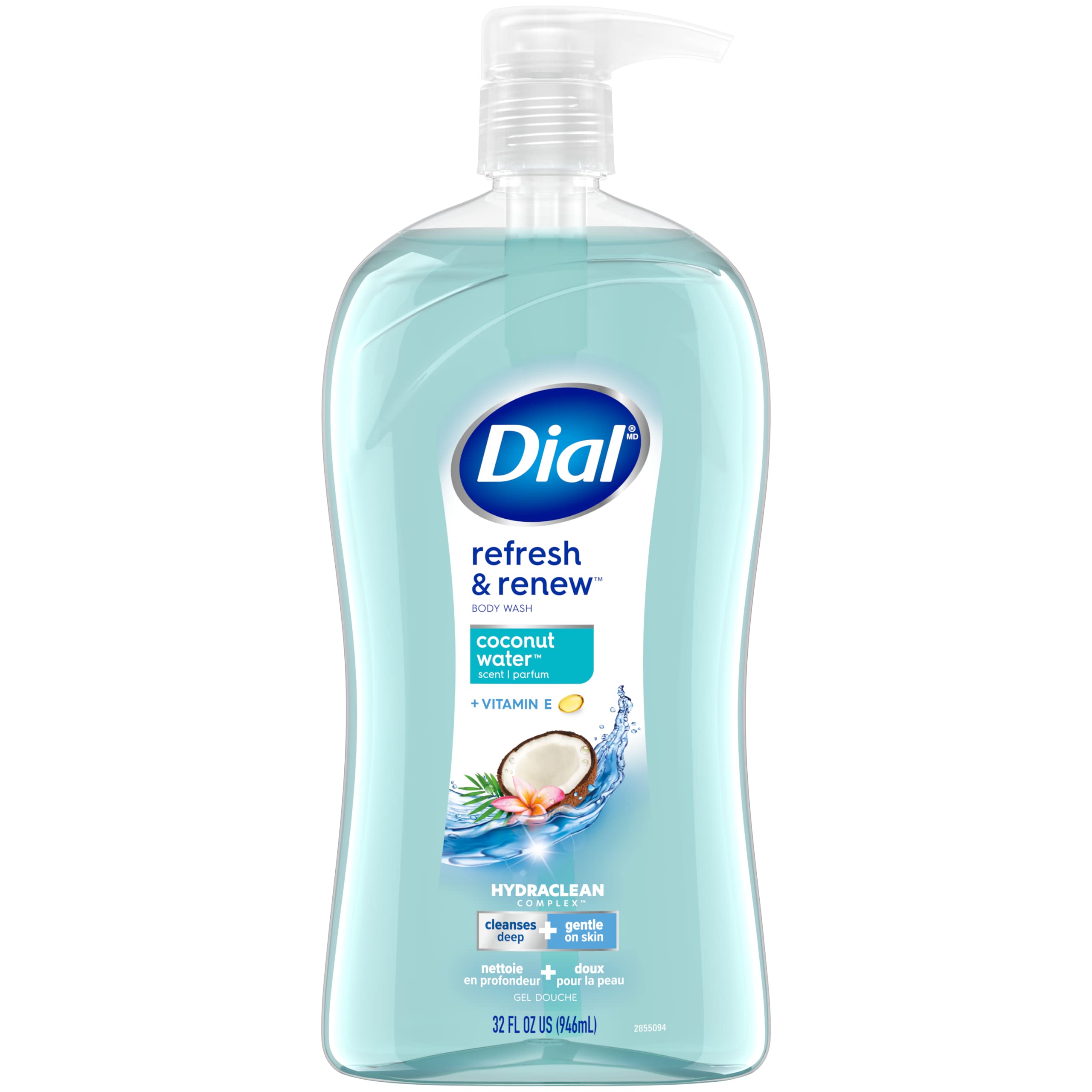 Dial Cuidado Corporal botella de Agua de Coco para ducha vigorizante