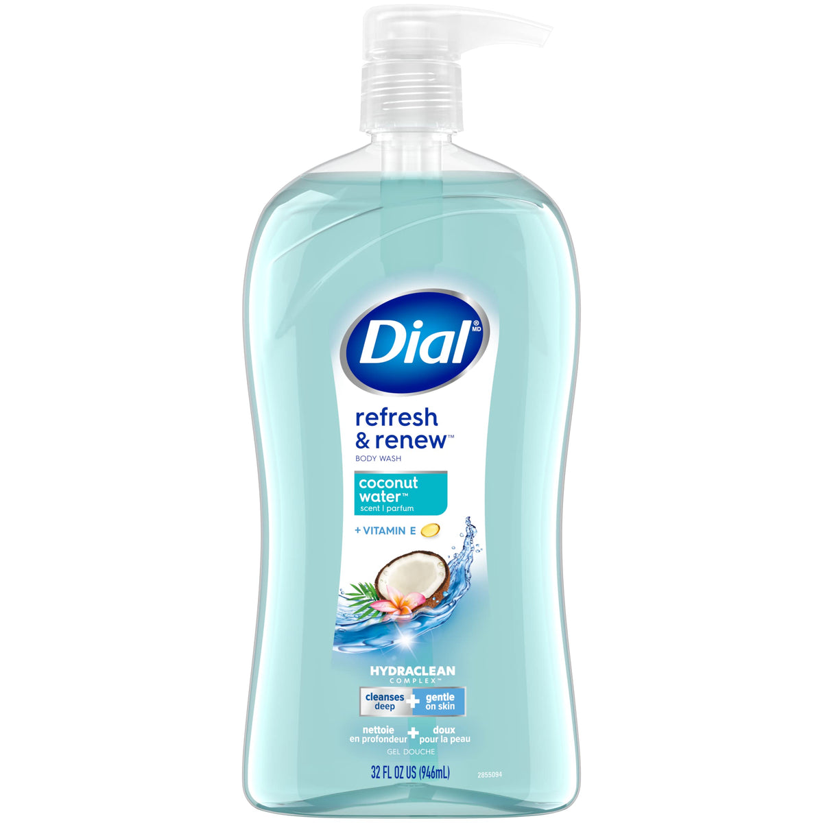Dial Cuidado Corporal botella de Agua de Coco para ducha vigorizante