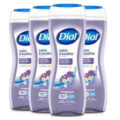 Dial gel de ducha Calmante Lavanda y Jazmín en botella para ducha relajante.