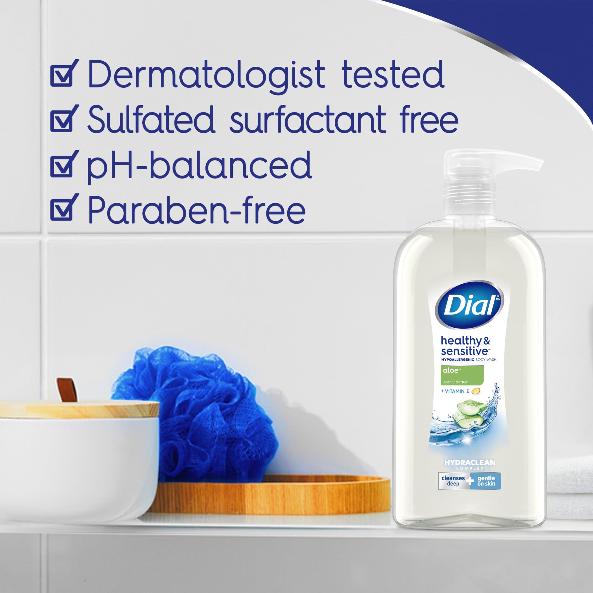 Dial Gel de Ducha, textura de espuma suave para limpieza profunda sin resecar.