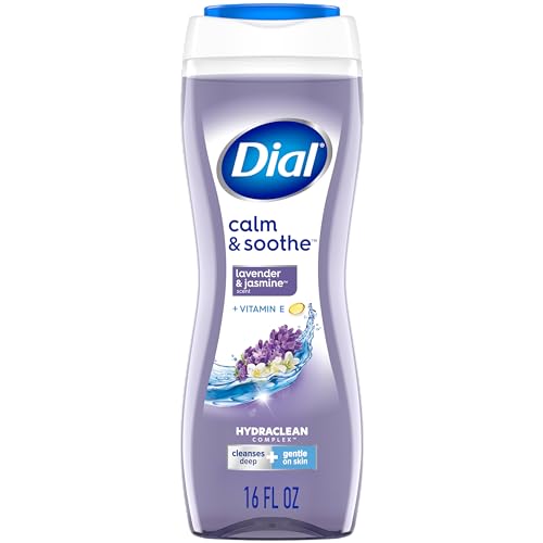 Textura cremosa de Dial gel ducha, suave para piel sensible.