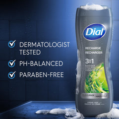 Dial 3-en-1 cuida la piel y cabello, dejando sensación suave.