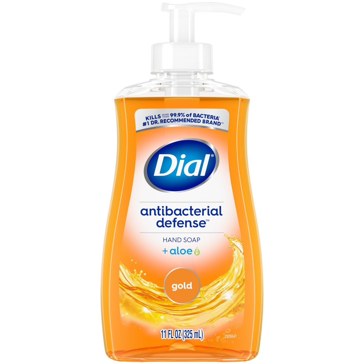 Dial Jabón Antibacteriano Defensa Oro en botella 11oz para uso diario en casa