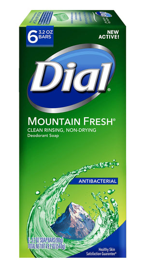 Dial jabon en barra Frescura de Montaña en pack de seis para uso diario