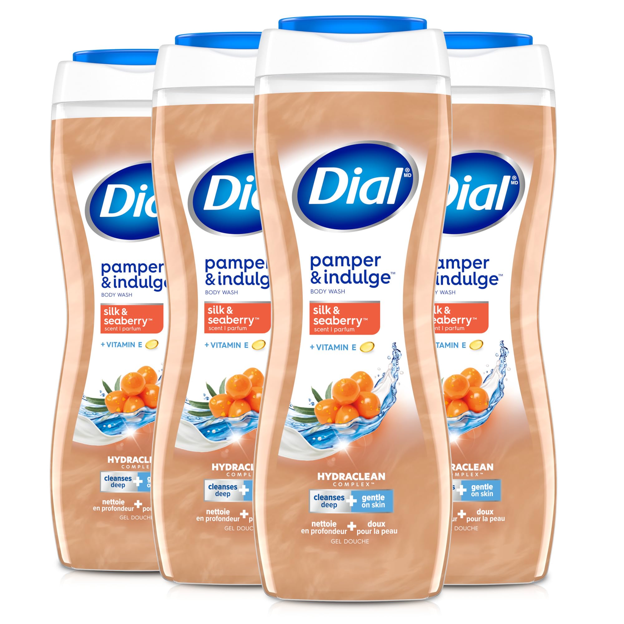 Dial jabon corporal mima seda y bayas del mar: ducha suave y lujosa.