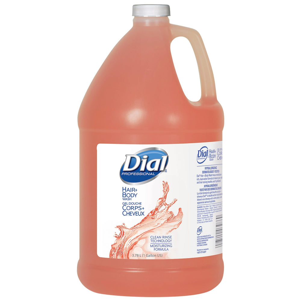 Dial profesional champú y gel de baño en galón para piel suave.