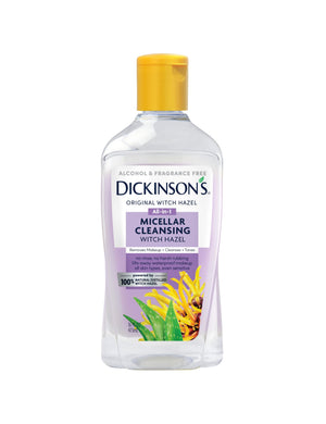 Dickinson's Desmaquillante Micelar: retira maquillaje y purifica sin irritación.
