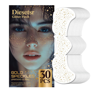 Diesetsr destellos oro tatuaje freckles para la cara, 30 piezas, brillo duradero para fiestas.
