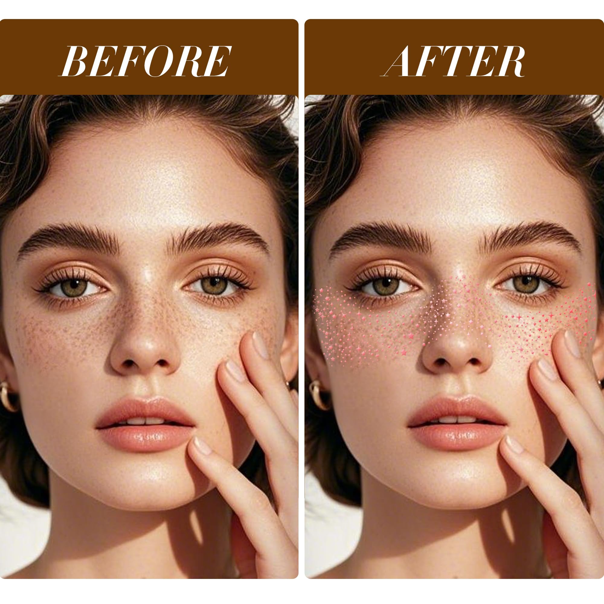 Diesetsr Freckles temporales resistentes al agua para fiestas.