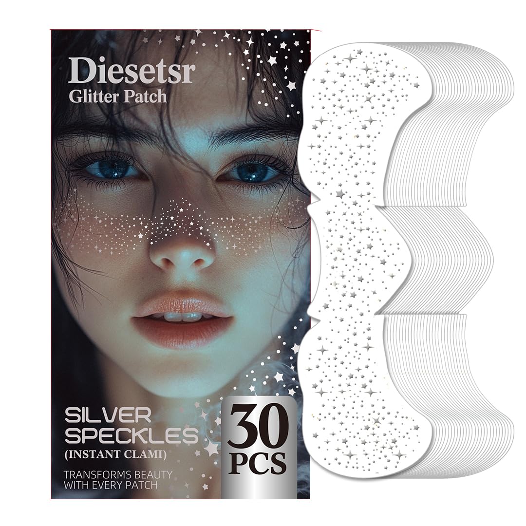 Diesetsr pecas brillantes en el rostro, parche facial para una apariencia natural.