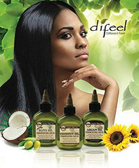 Difeel Aceite de Menta aplicado en la palma para masaje capilar.