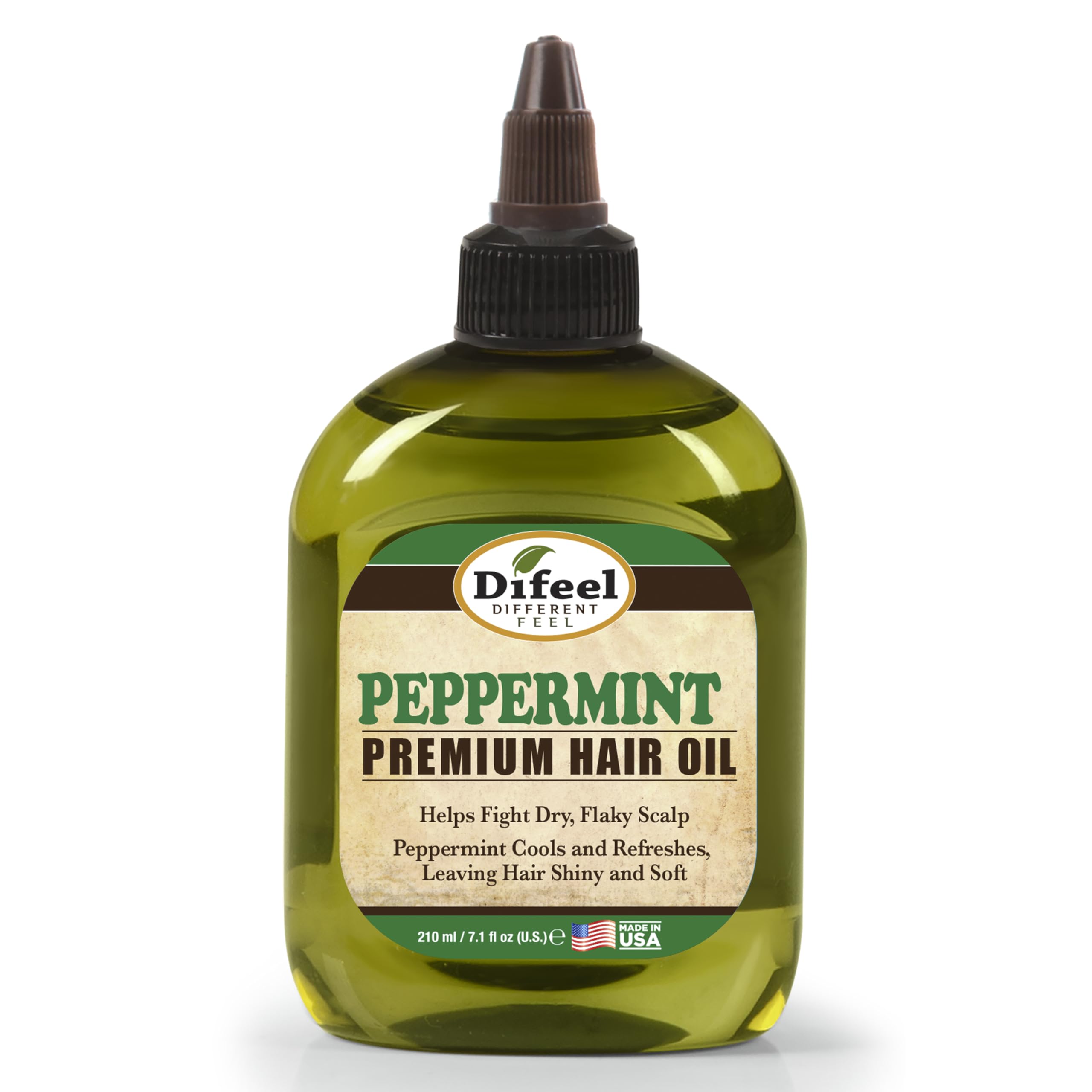 Difeel aceite capilar de menta, aplicar en raíces para revitalizar el cuero cabelludo