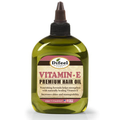Difeel Aceite Vitamina E, frasco de 7.1 oz, nutre el cabello.