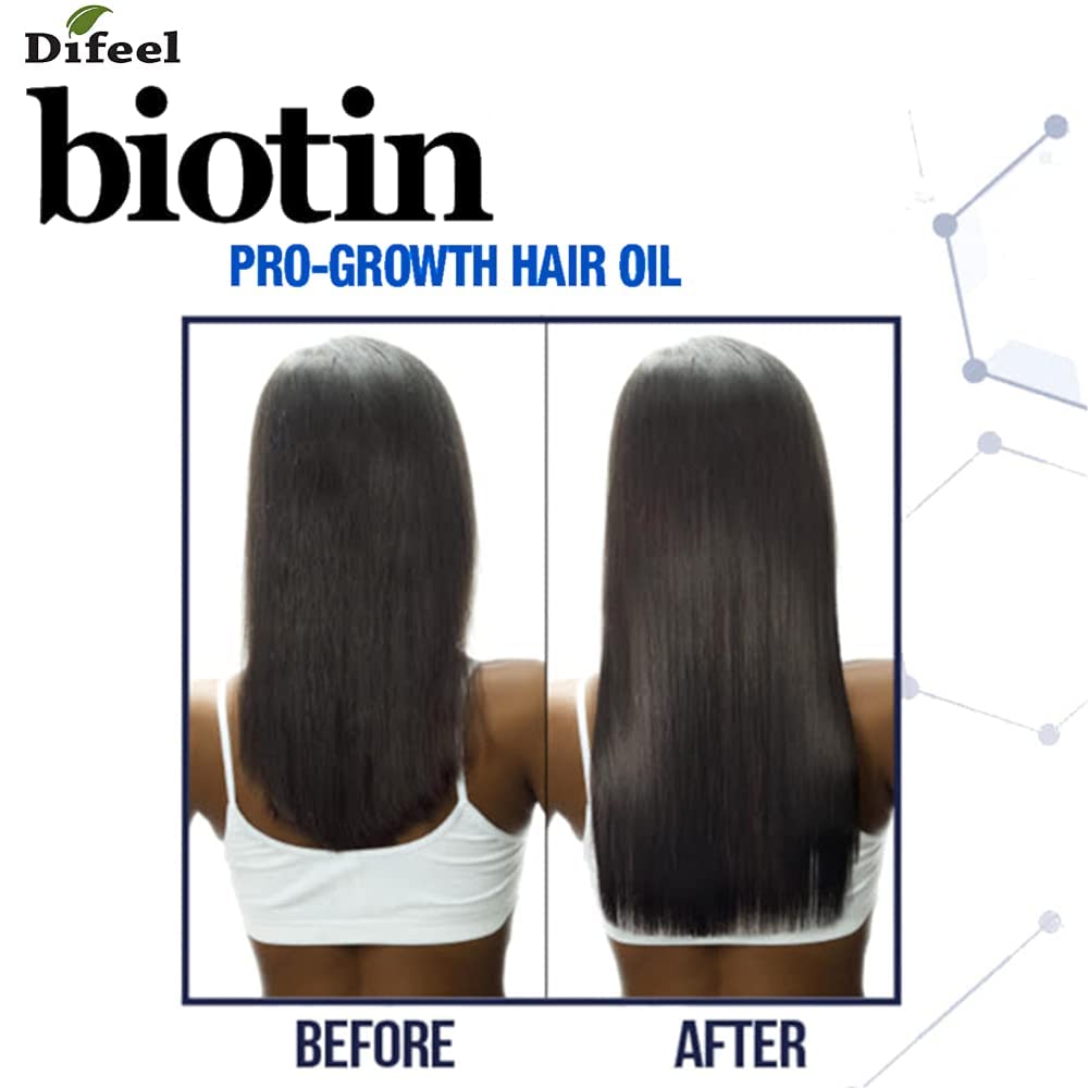 Aplicación con dispensor de Difeel Biotin Premium Hair Oil para control preciso.
