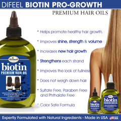 Difeel Biotina aceite capilar que aporta espesor al cabello fino.