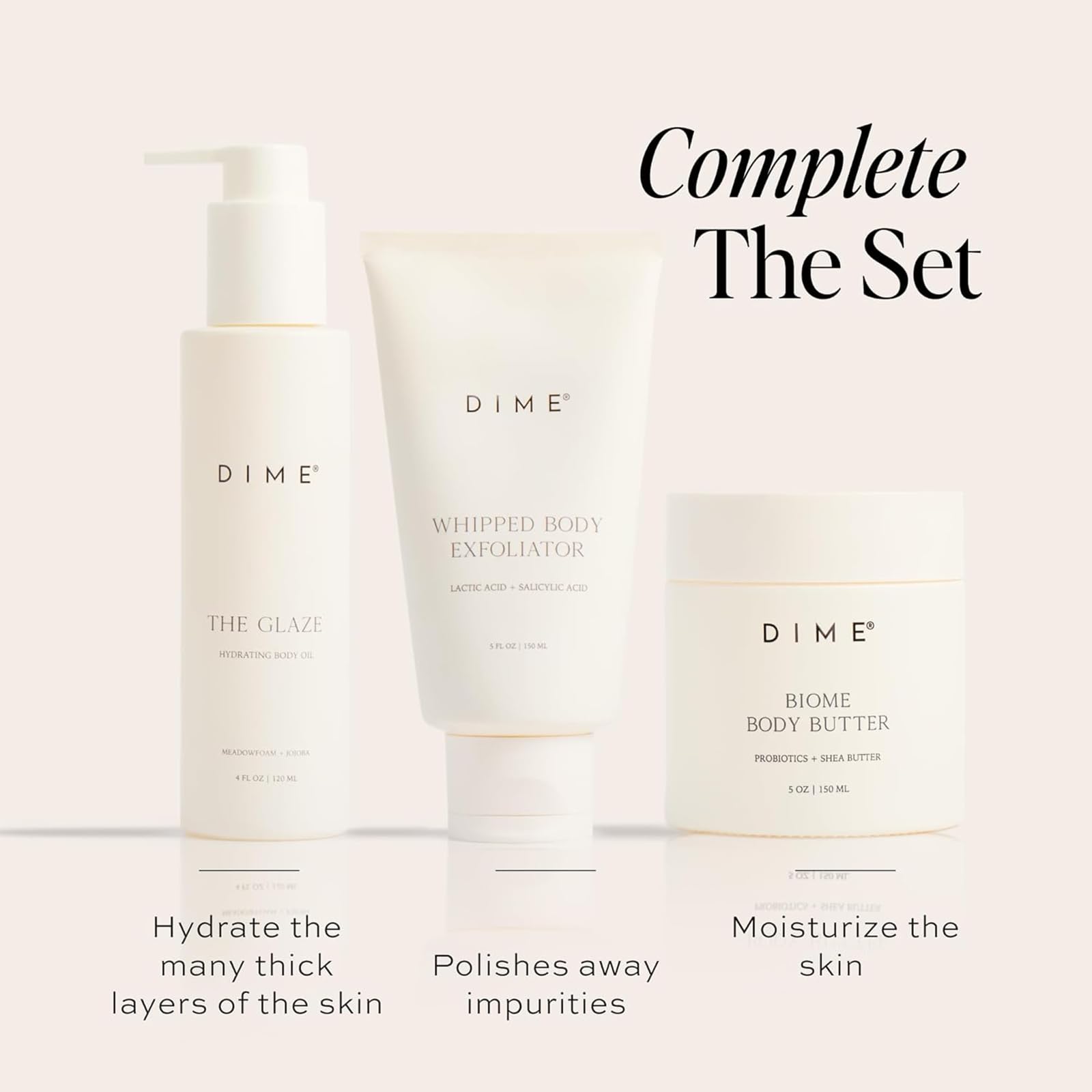 Textura espesa no grasa de DIME Biome Body Butter