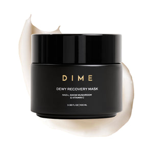 DIME Beauty Dewy Recovery Mask envase visible, hidratación sostenida para la piel.