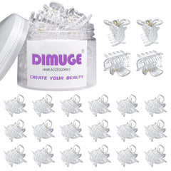 Dimuge clips de cabello transparentes de 1 pulgada para peinados suaves.