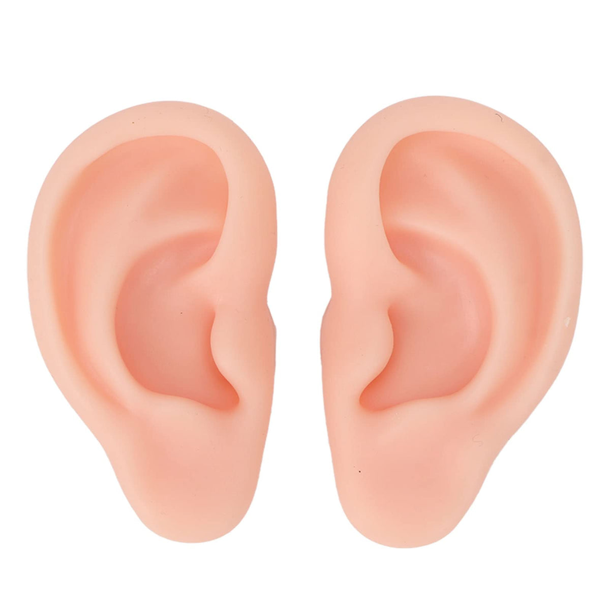 Dioche oreja de silicona clara, modelo realista para práctica de perforaciones