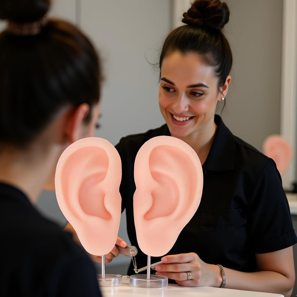 Dioche práctica de piercing en oreja de silicona para principiantes