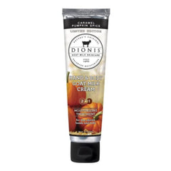 Dionis Leche de Cabra crema: hidratación diaria para manos y cuerpo, Caramel Pumpkin Spice, envase 3-3oz