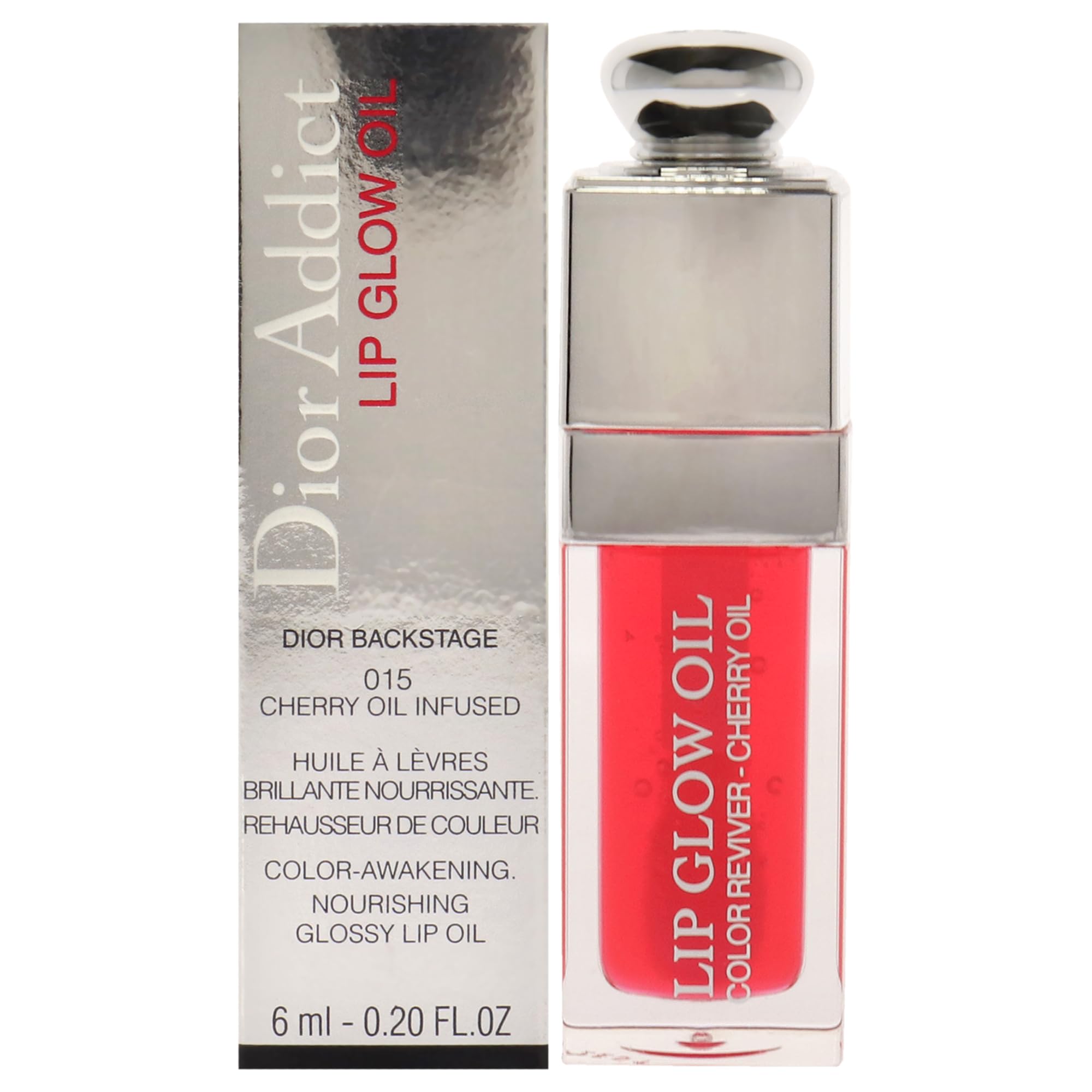 Dior Addict Lip Glow Oil en cereza ofrece brillo natural y color suave
