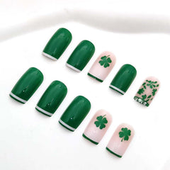 Diowino uñas postizas con acabado verde brillante para un toque glamoroso.